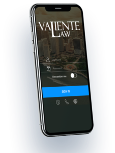 Zola Suite cloud-based legal practice management system client portal on a mobile app