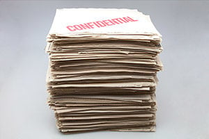 Stacked Confidential Documents