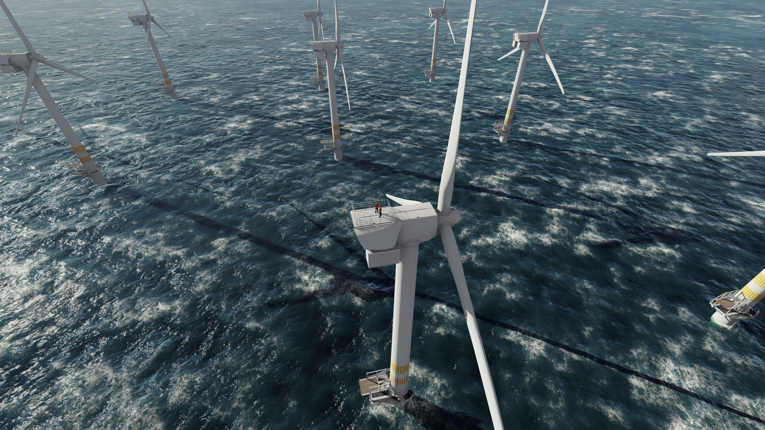 Wind Turbines Over Water