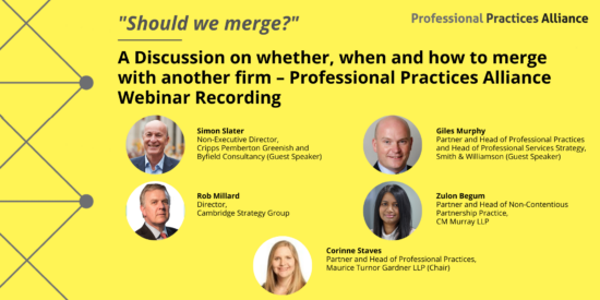Should we merge A Professional Practices Alliance discussion on whether, when and how to merge with another firm