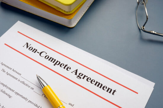 Noncompete agreement NCA in the office.