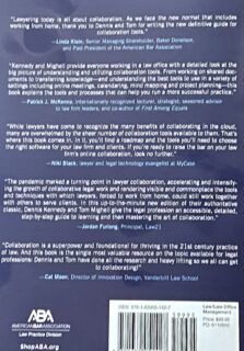 Back cover with quotes of The Lawyer's Guide to Collaboration Tools and Technologies