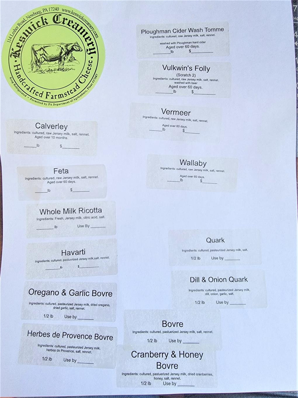 Keswick Labels