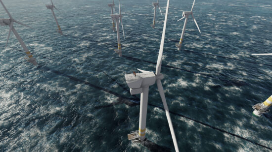 Wind Turbines Over Water