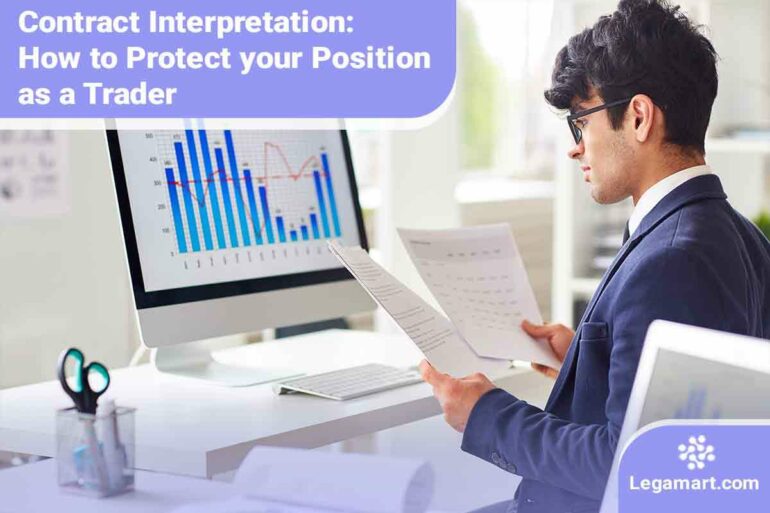 contract interpretation Commercial and Business Law A lawyer working on a contract interpretation for a client