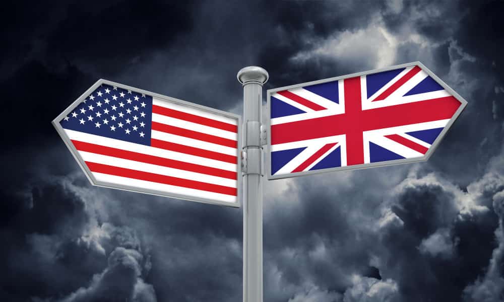 Immigrate from the US to UK Immigration Law Two signs outside an agency helping Immigrate from the US to UK