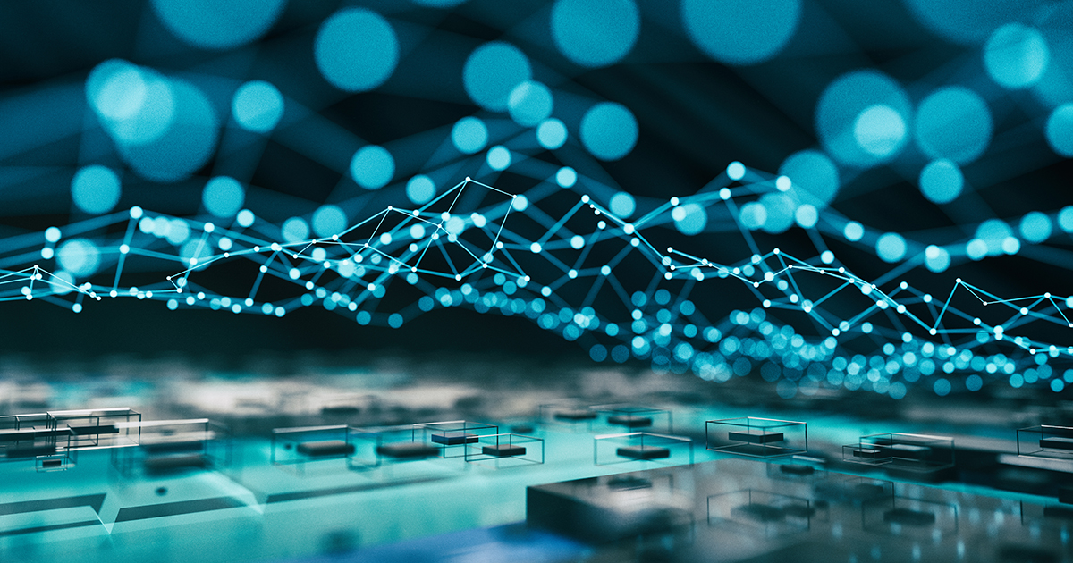 Abstract blockchain technology background