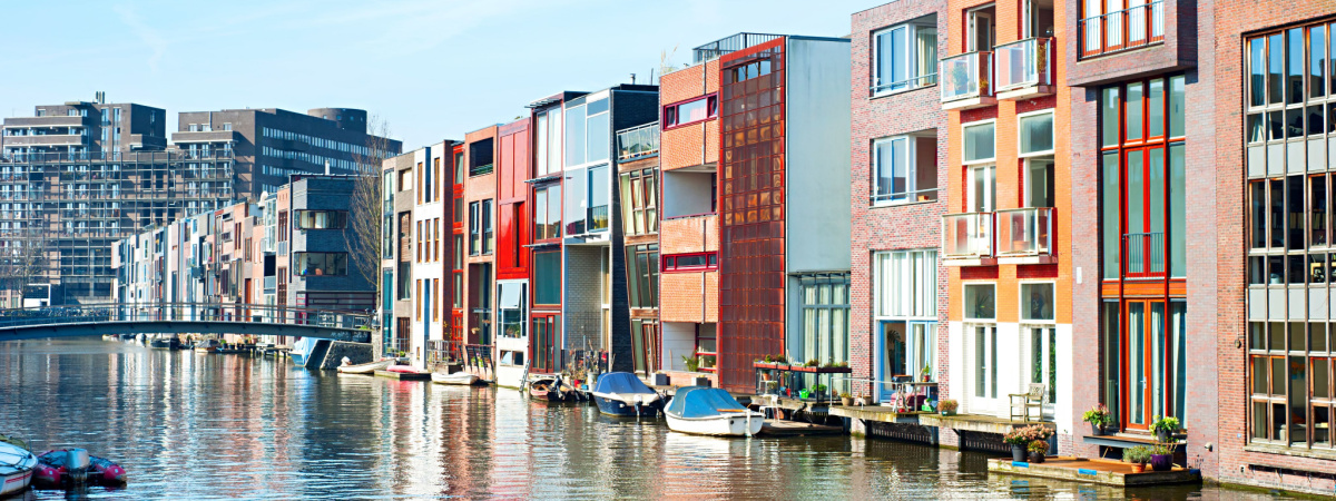 Street in Zeeburg district of Amsterdam, Netherlands-Shutterstock_181258034