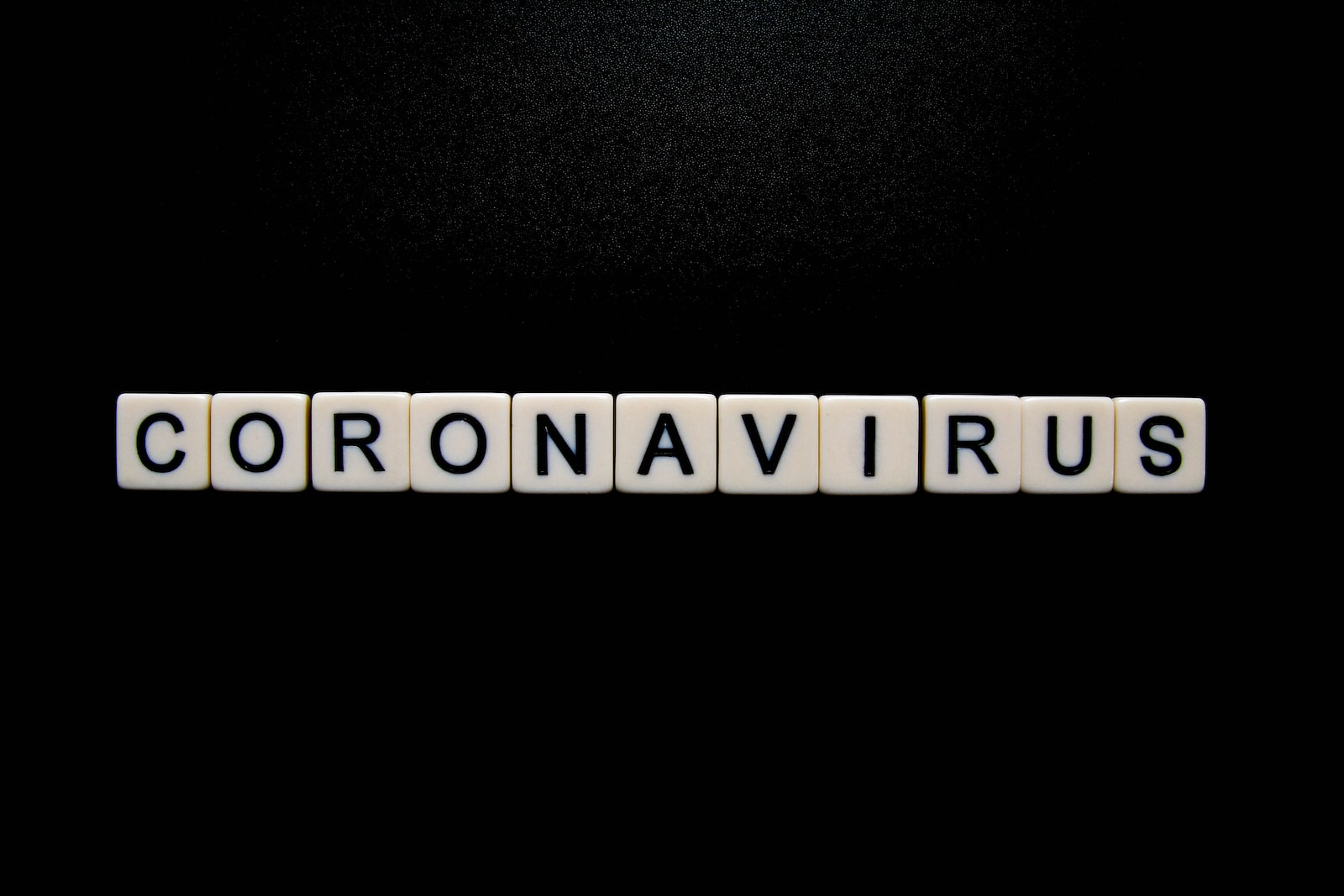 coronavirus on black background