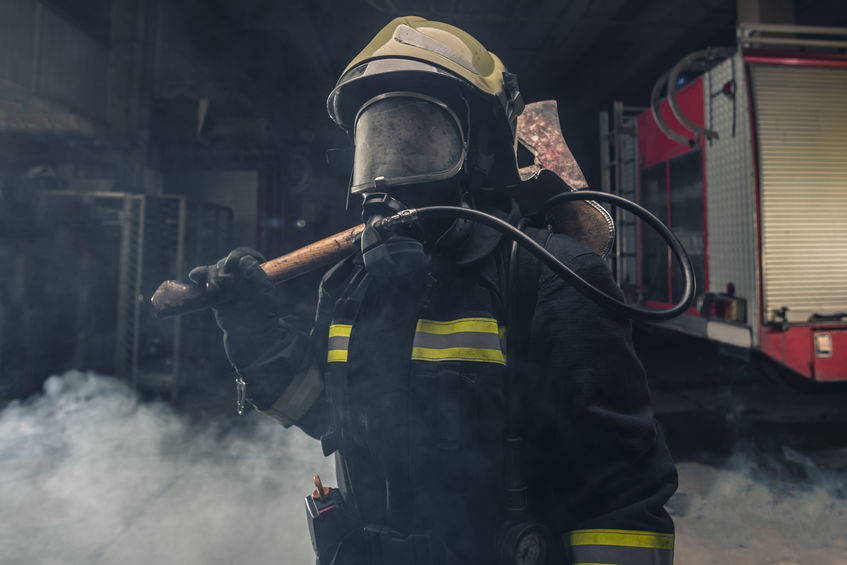 Portrait of a fireman