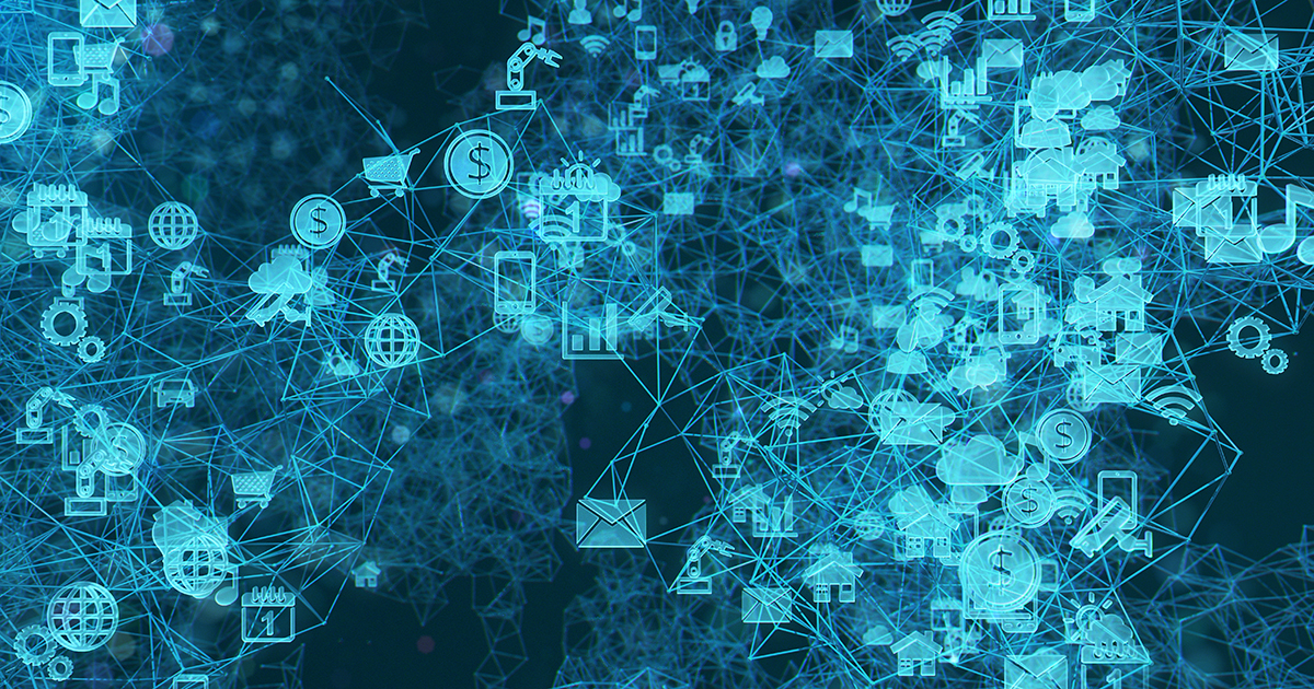 Abstract IoT network background