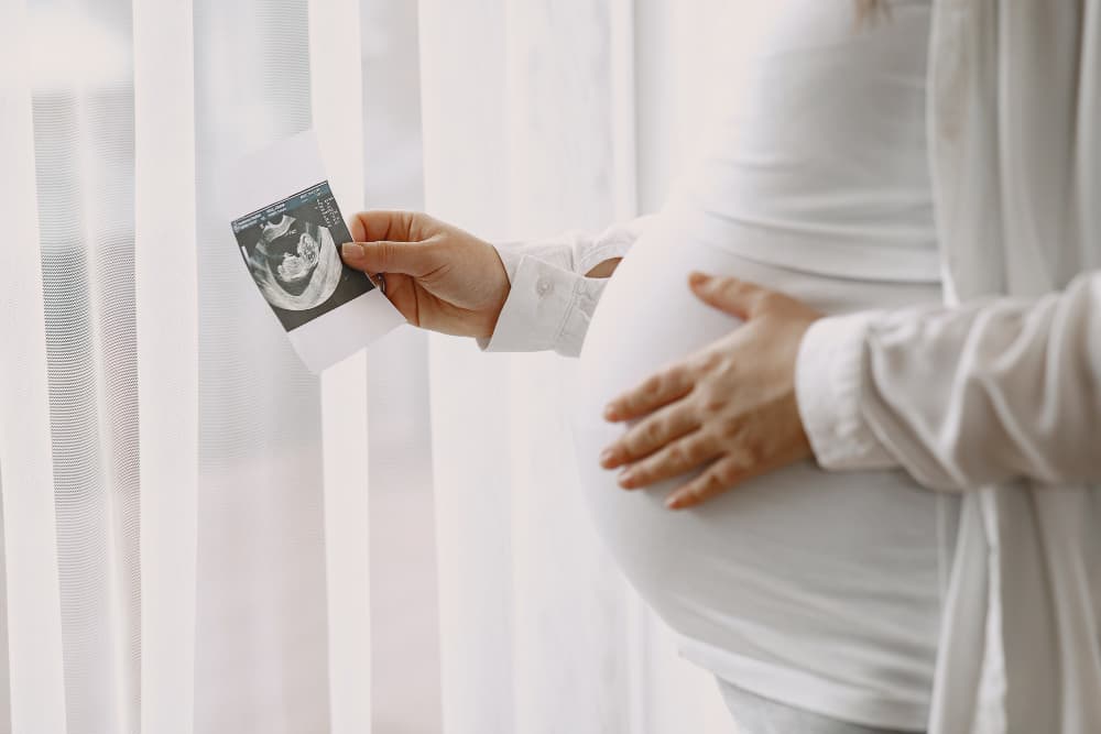 Abortion legal in Brazil Family Law A pregnant woman holding a photo