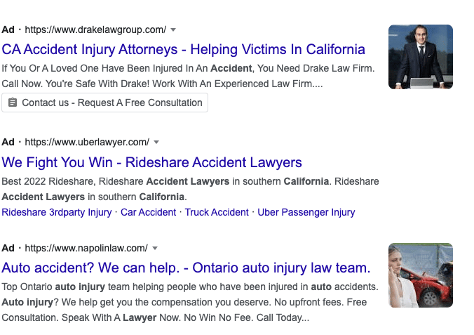 Personal Injury Lawyer PPC: 10-Step Guide 30 Personal injury lawyer California SERP results