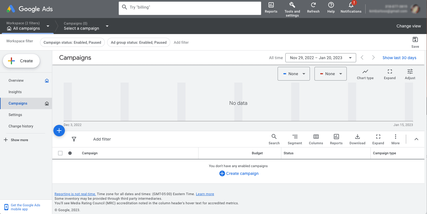 Personal Injury Lawyer PPC: 10-Step Guide 31 Google Ads Dashboard