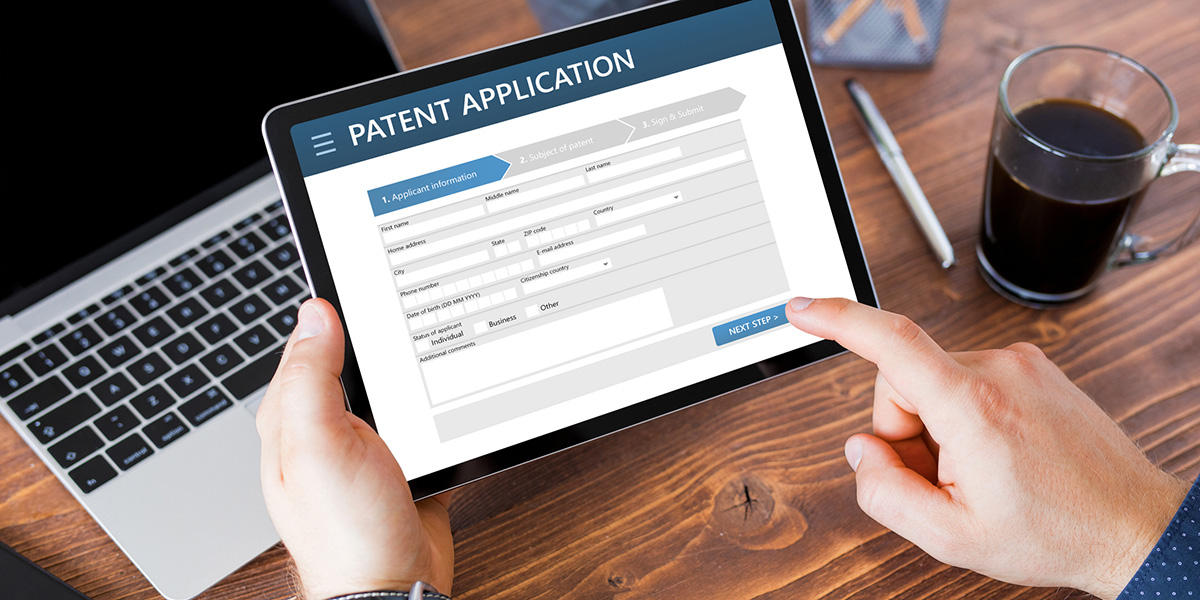 Man patent application online