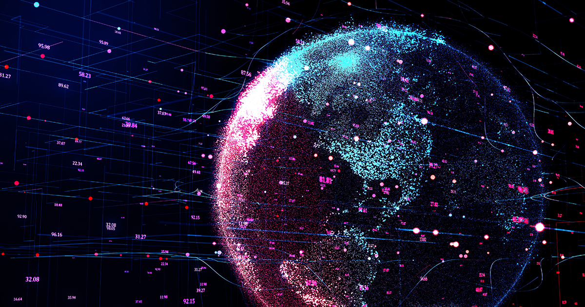 Digital world, conceptual illustration