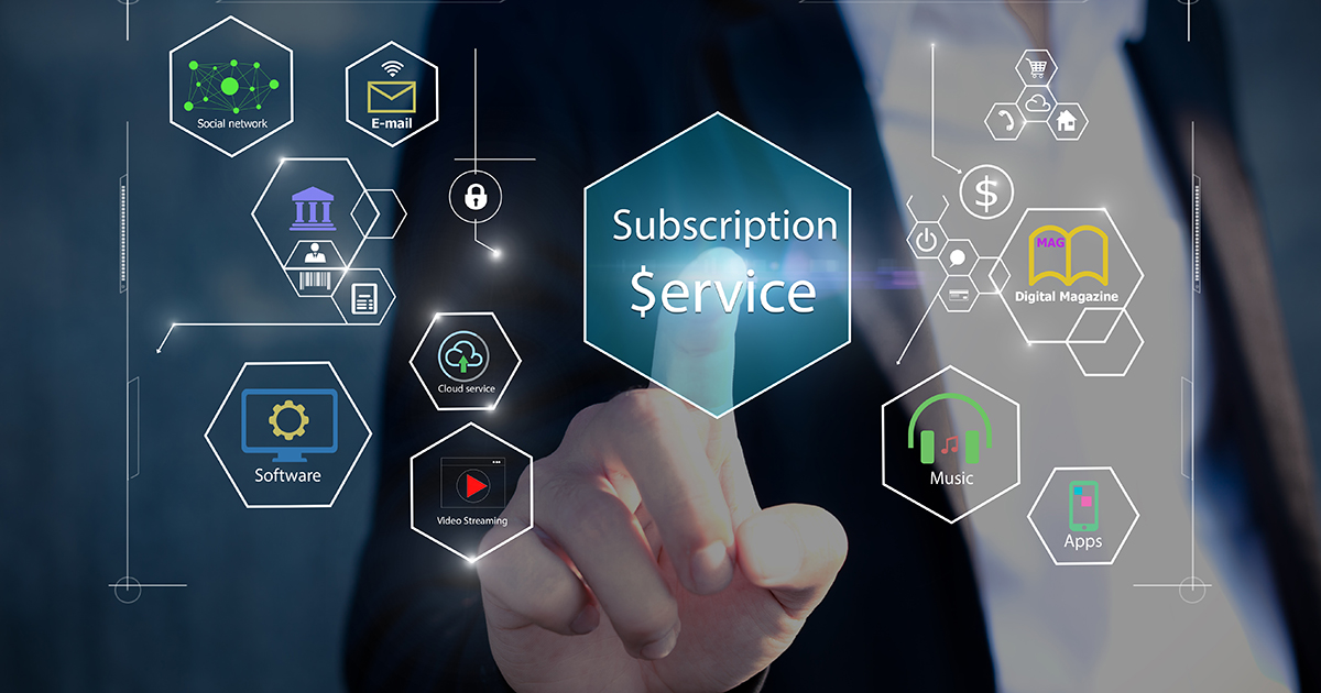 Subscription business model concepts.