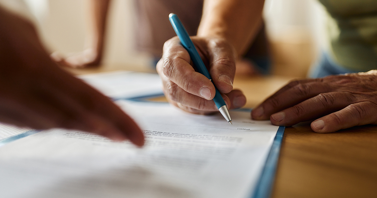 Signing a contract!