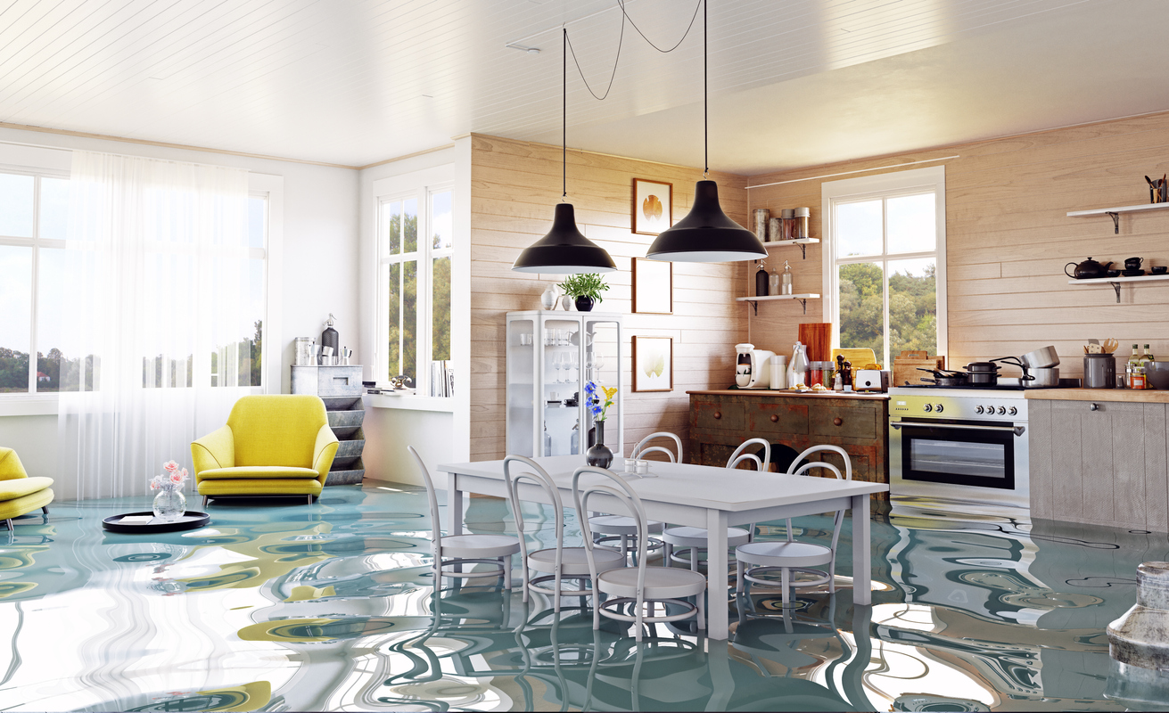 flooded room