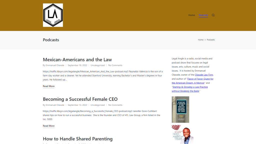 Legal Angle Podcast screenshot
