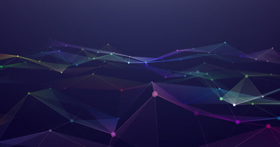 illustration Geometric abstract background with connected line and dots,Futuristic digital background for Business Science and technology