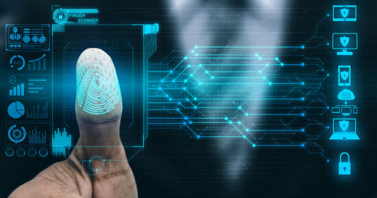 Fingerprint Biometric Digital Scan Technology.