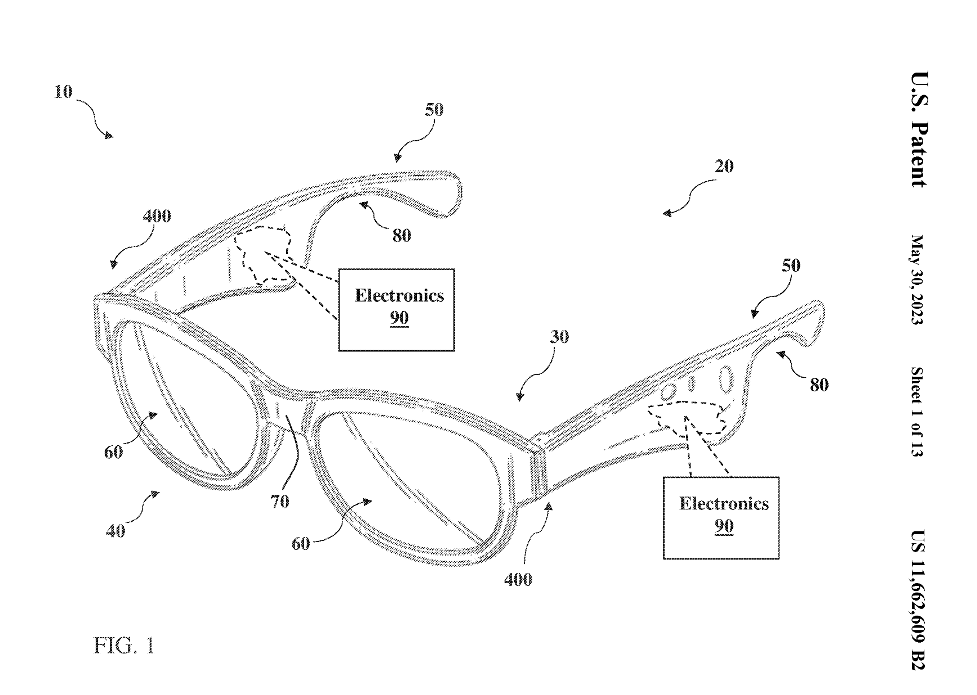 Interesting Patents Bose Wearable audio device with cable-through hinge