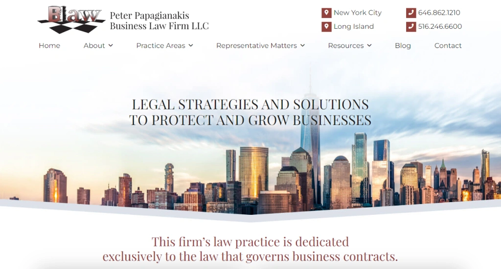 Business Law Firm LLC business law website design
