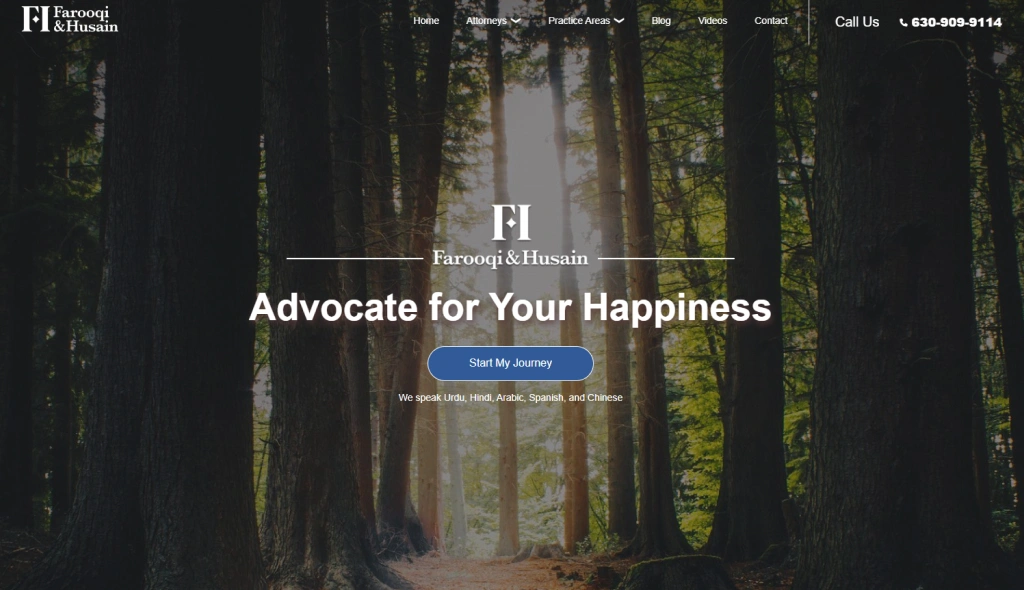 Farooqi & Husain Law Office business law website design