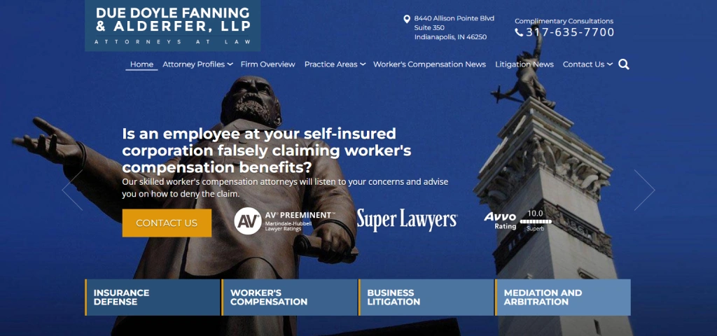 Due Doyle Fanning & Alderfer, LLP business law website design