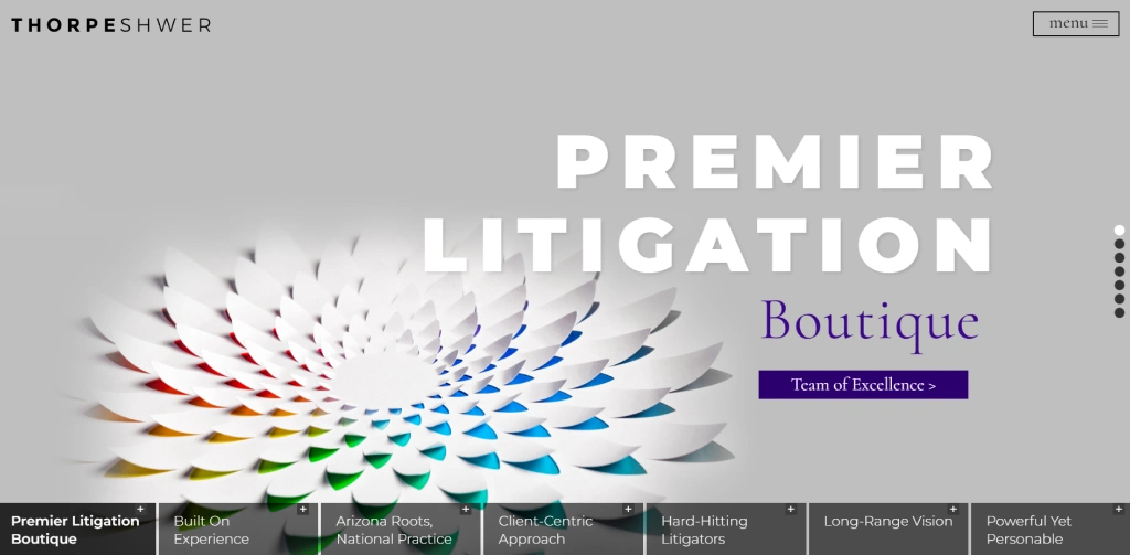Thorpe Shwer business law website design