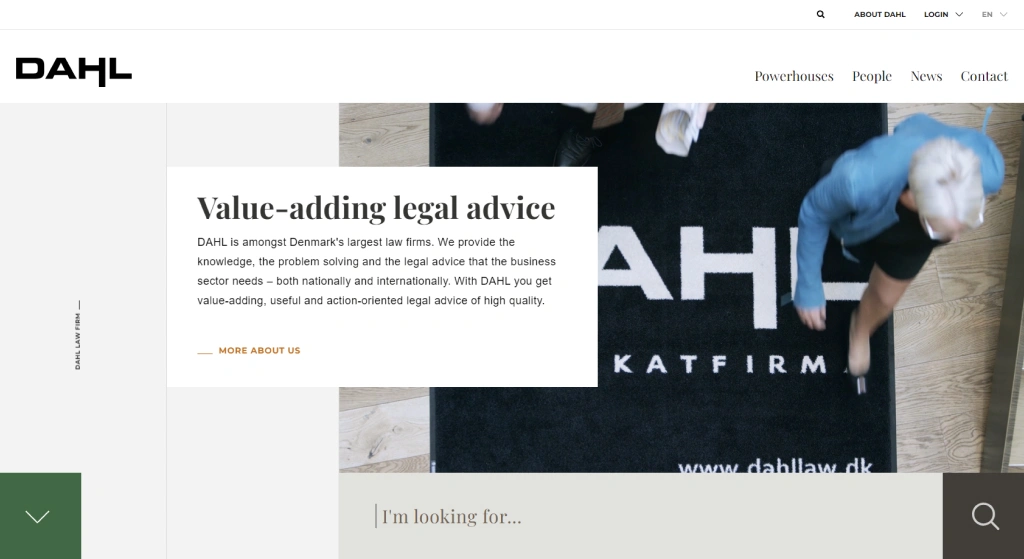 DAHL Law Firm business law website design