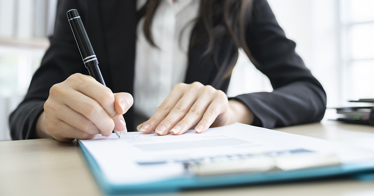Business Signing a Contract Buy