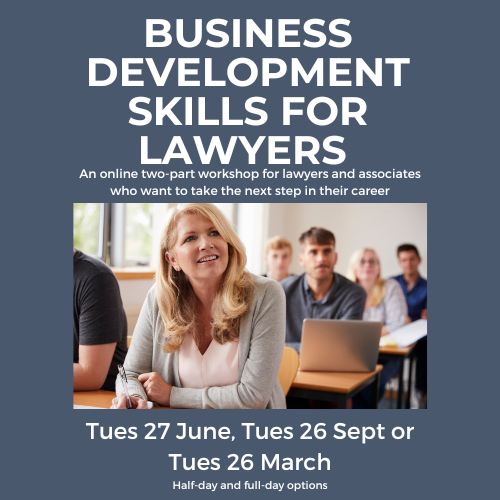 Business development skills for lawyers workshop