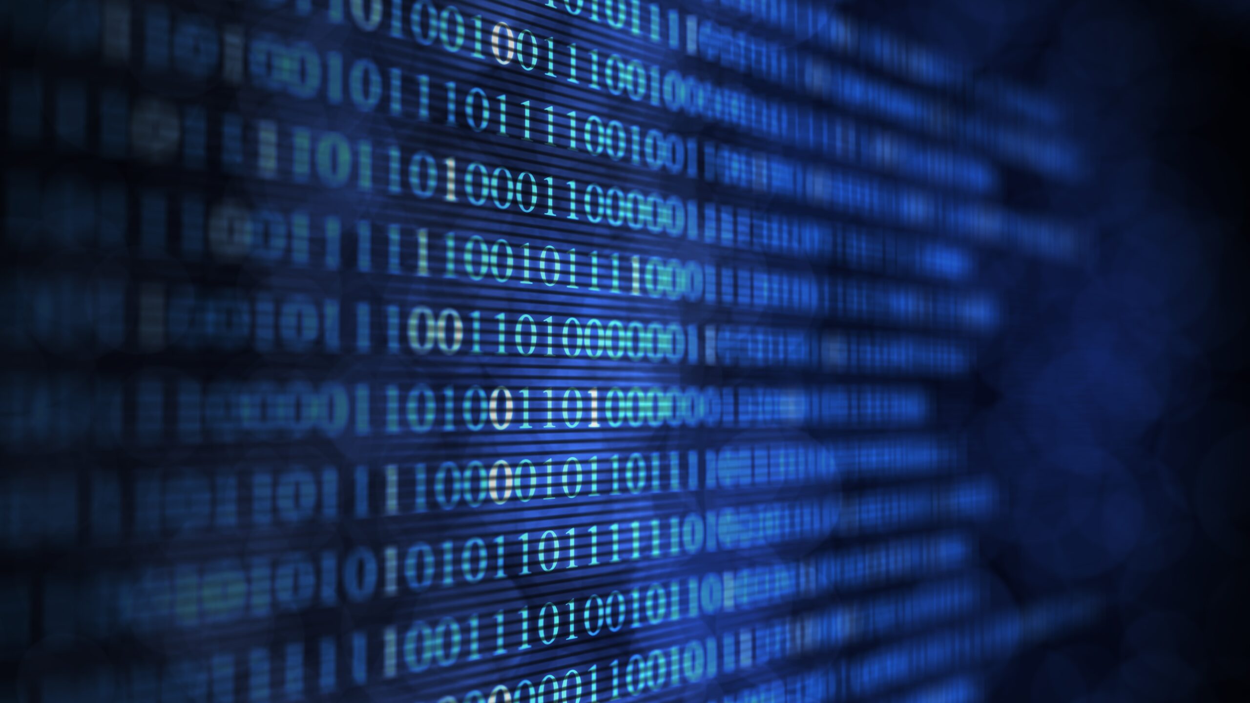 Stream,Of,Numbers,,Modern,Blue,Digital,Background.,Virtual,Reality,,Abstract