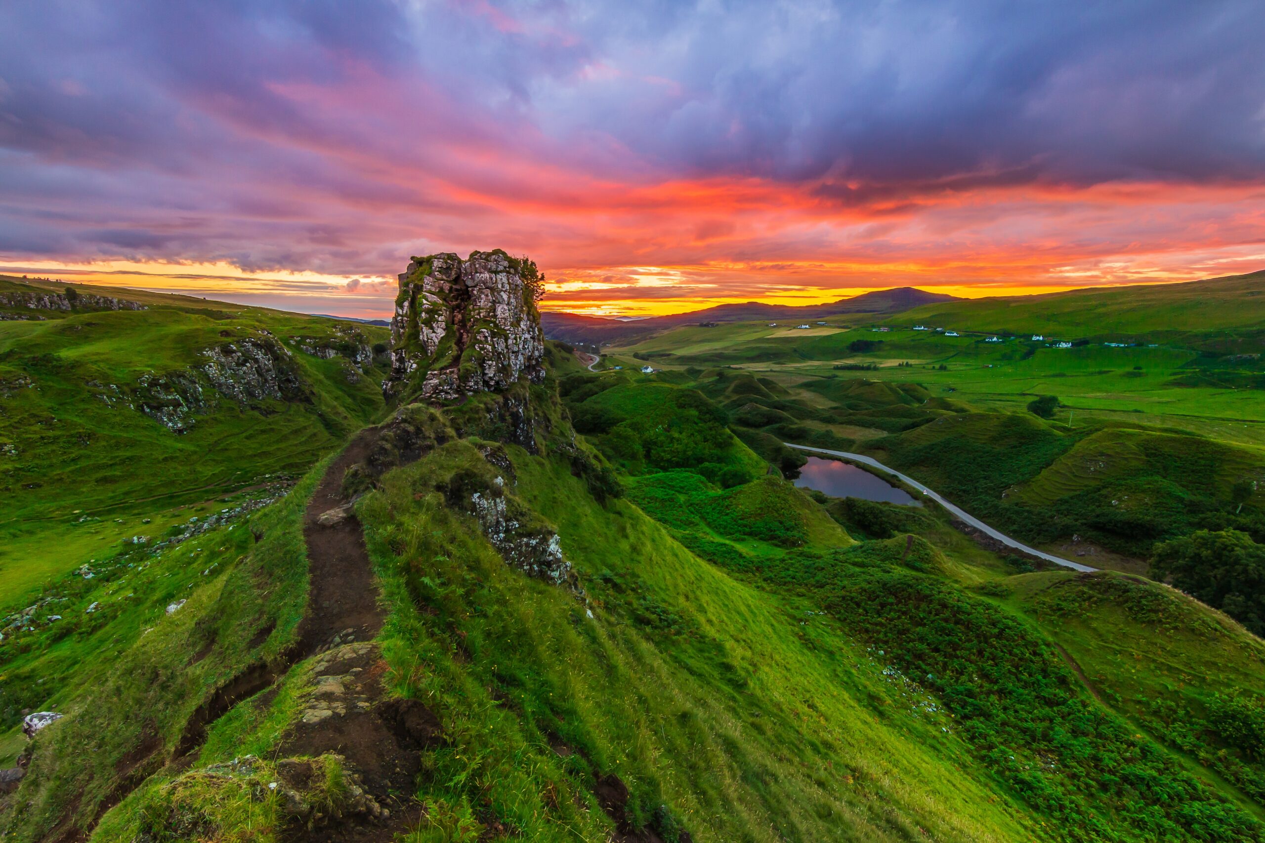 Landscape,Of,An,Evening,Mood,With,Sunset,In,Scotland.,Isle