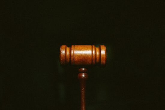 A wooden gavel.