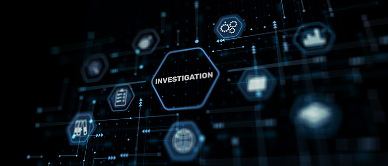 Investigation Business concept on abstract background
