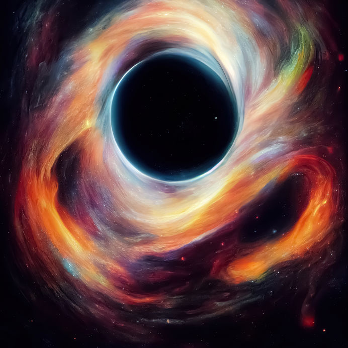 Universe galaxy black hole science fiction background. Space abs