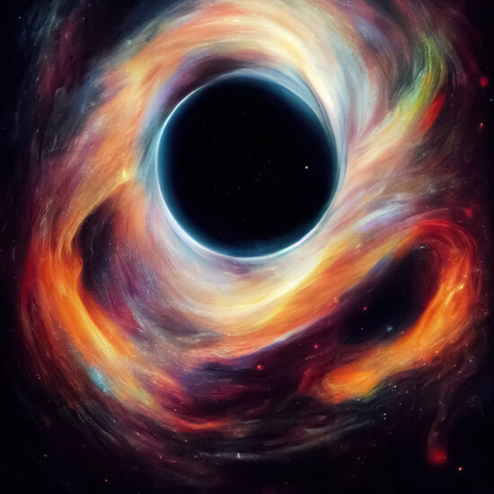 Universe galaxy black hole science fiction background. Space abs