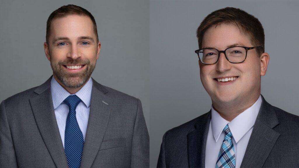 Professional headshot photos of Jeremy Farrell and Matthew McKinney.