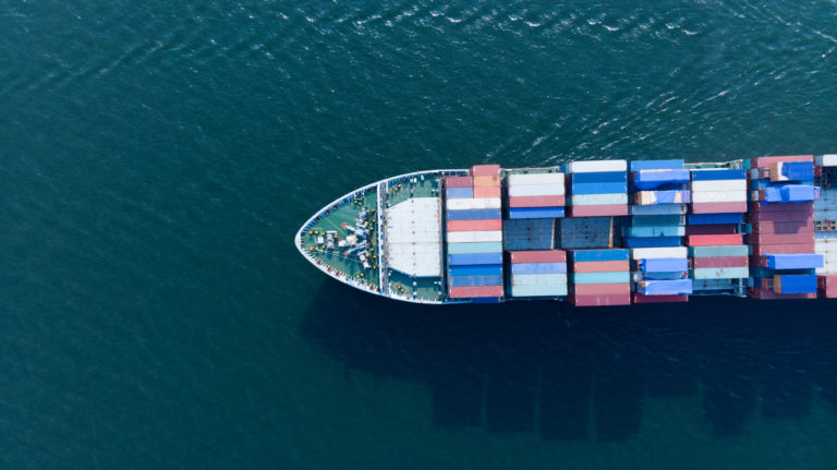 Aerial,Top,View,Of,Cargo,Container,Ship,Vessel,Import,Export