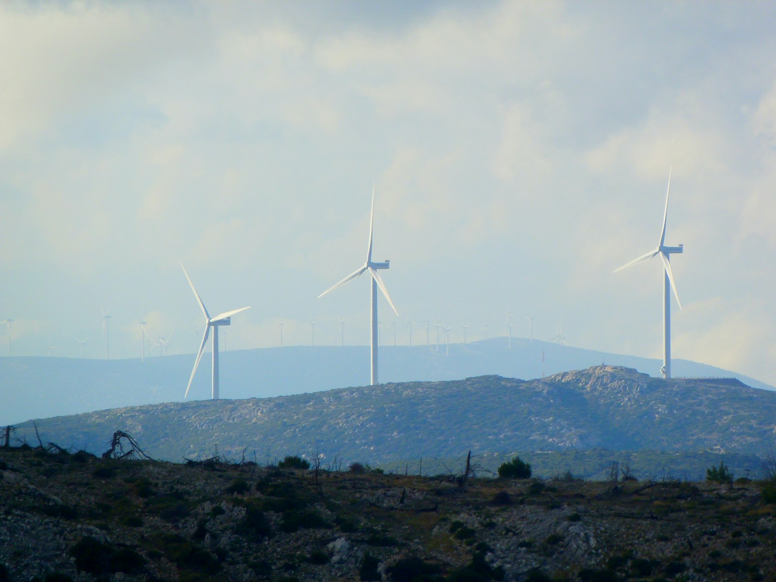 Wind park of Parnitha mountains.