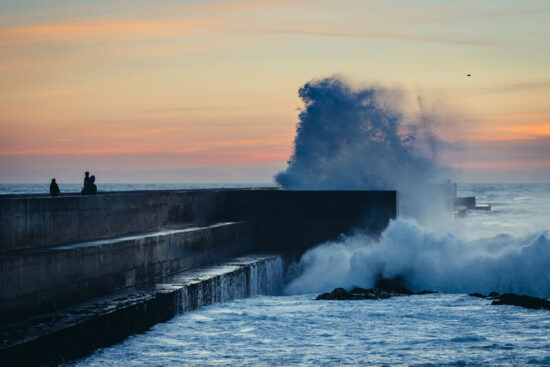 Evening over ocean in Porto