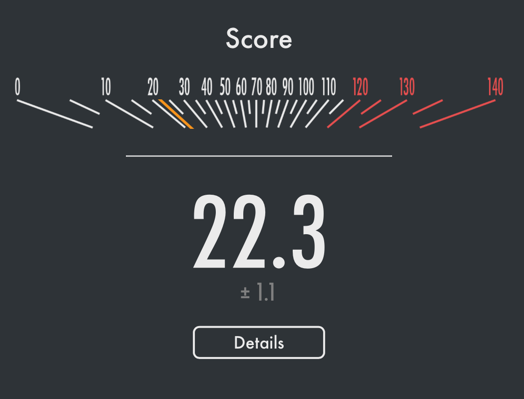 iPhone 13 mini Safari speedometer 3.0 results