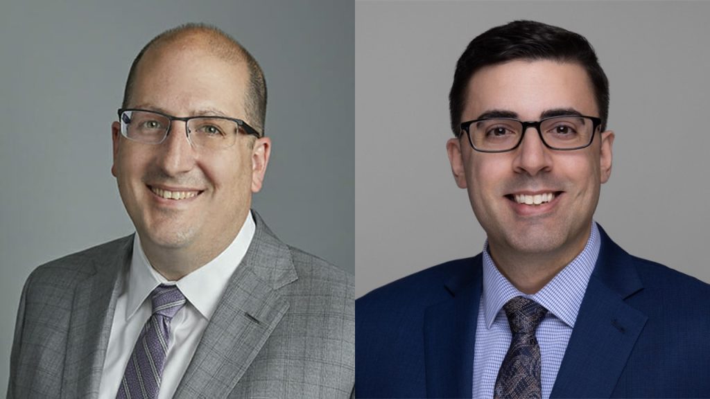 Professional headshot photos of attorneys Brian Kahle and Matthew Christoph