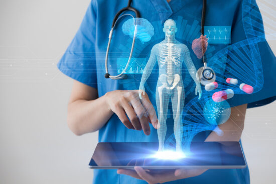 check up Medical technology concept. Electronic medical record.