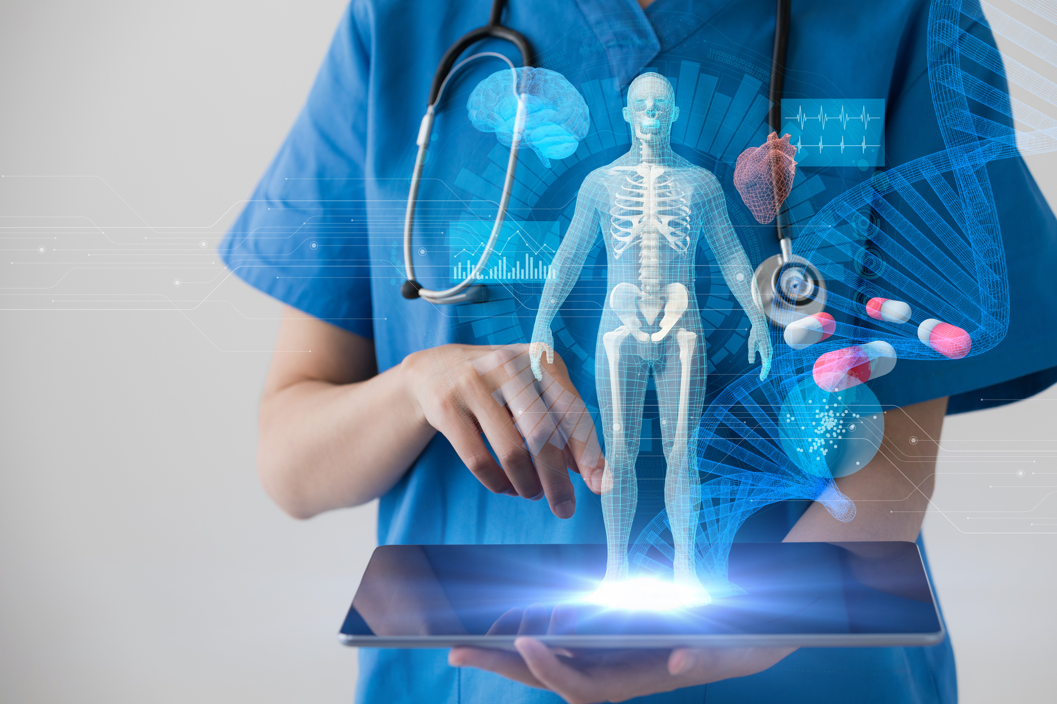 check up Medical technology concept. Electronic medical record.