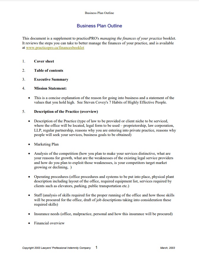 law firm business plan