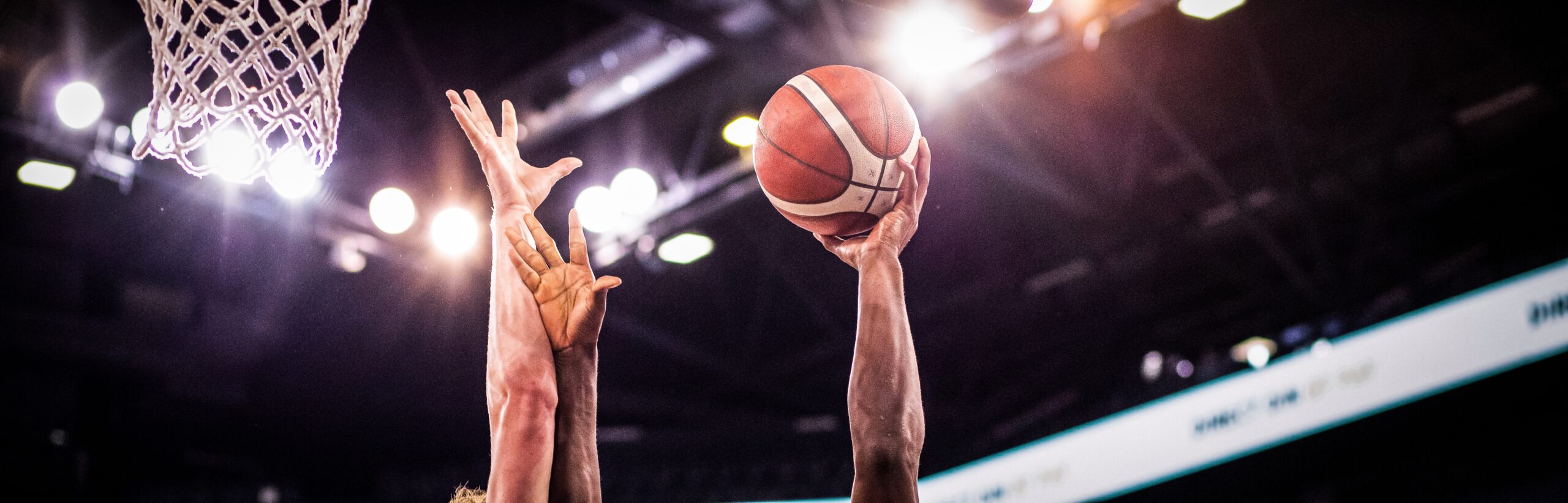 Basketball,Game,Ball,Going,Through,Hoop